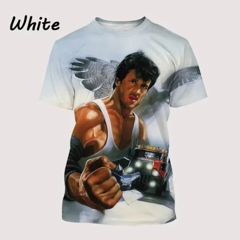 Fashion Men Clothing Action Movie RAMBO 3D Print T-shirt Personality Hip Hop Unisex Oversized T Shirt Harajuku Streetwear Tops