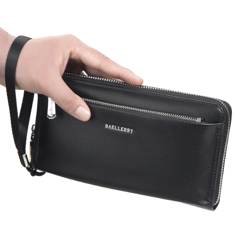 Baellerry's New Men's Long Wallet, Portable Wrist Bag, Large Capacity Storage Bag, the Perfect Gift for Business Men
