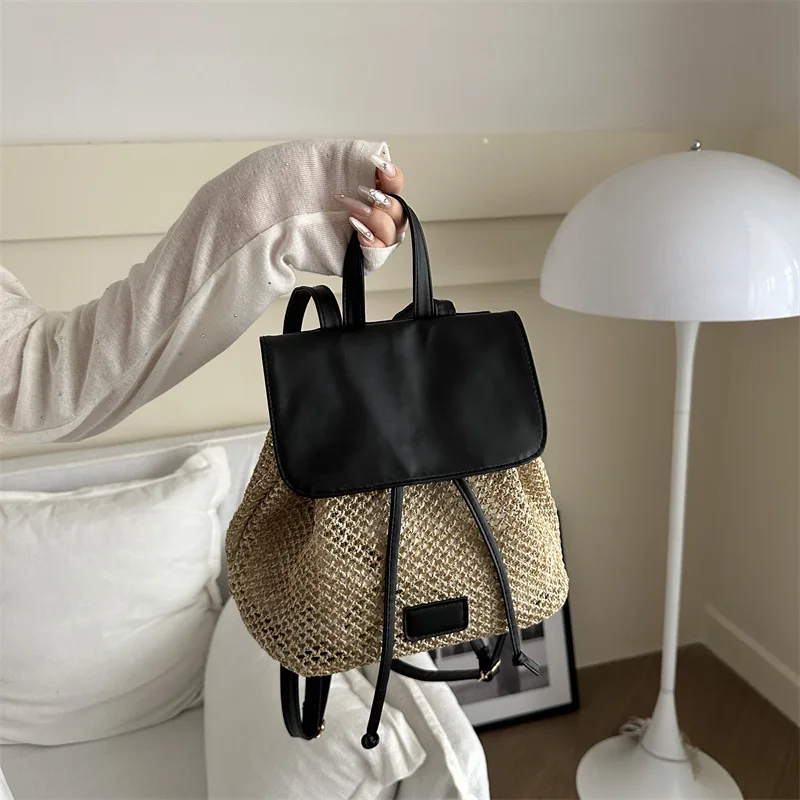 

Детские рюкзаки для мальчиков Соломенный тканый рюкзак Модная дорожная сумка Симпатичный рюкзак Школьные сумки Классная сумка для девочек Дизайнерские сумки Рюкзак