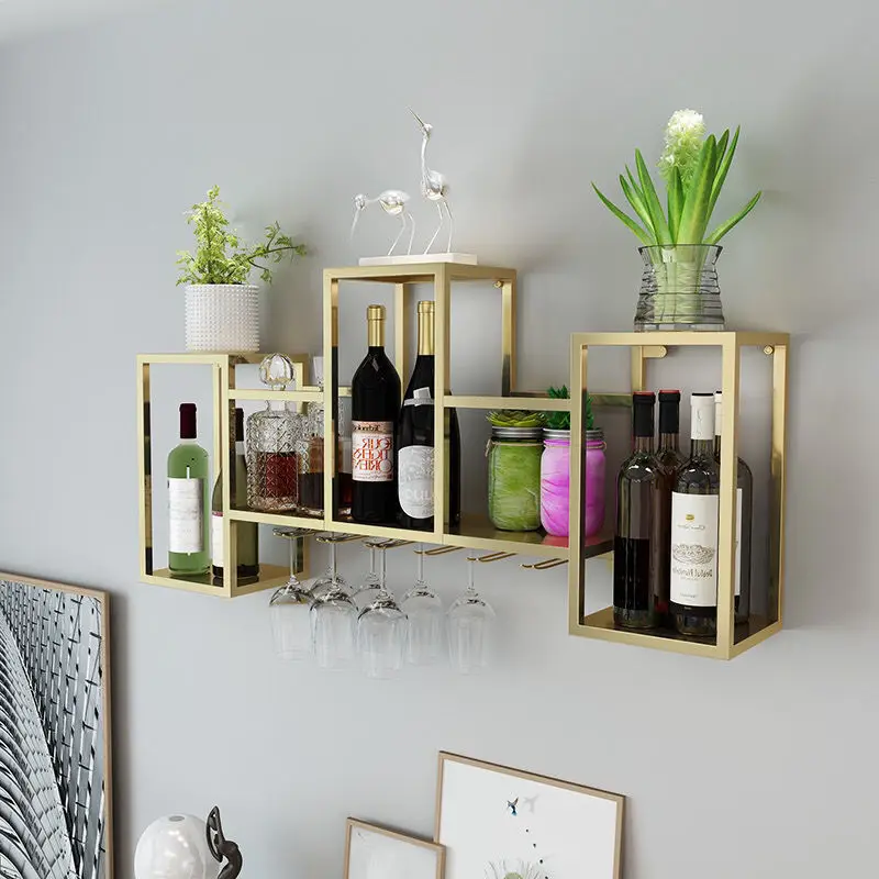 

Wine rack wall-mounted wine compartment restaurant wall-mounted wine rack cabinet creative decoration household rack