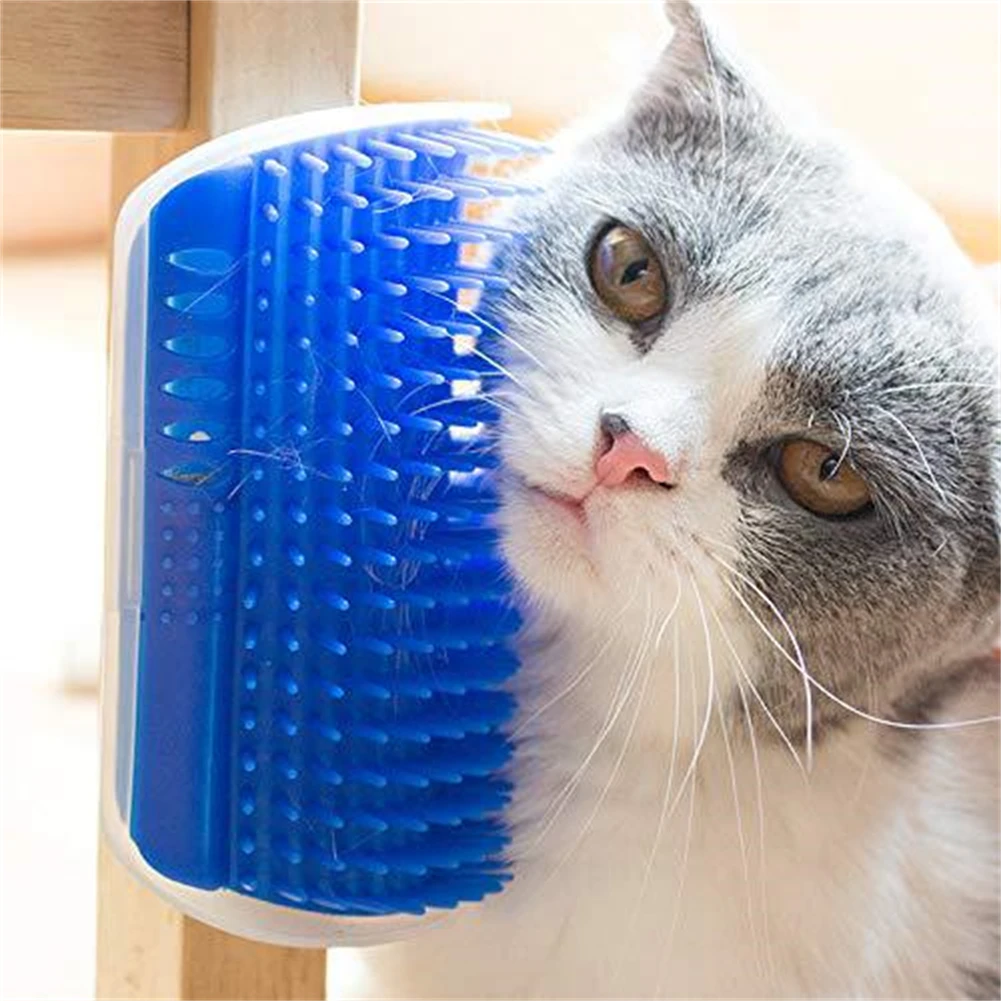 

Cat Self Groomer Grooming Supplies Kitten Wall Corner Massage Brushes Rubs The Face Cat Comb Pet Hair Remover Brush With Catnip