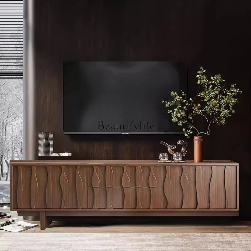 

Medieval retro TV cabinet simple and generous villa multi-functional storage cabinet