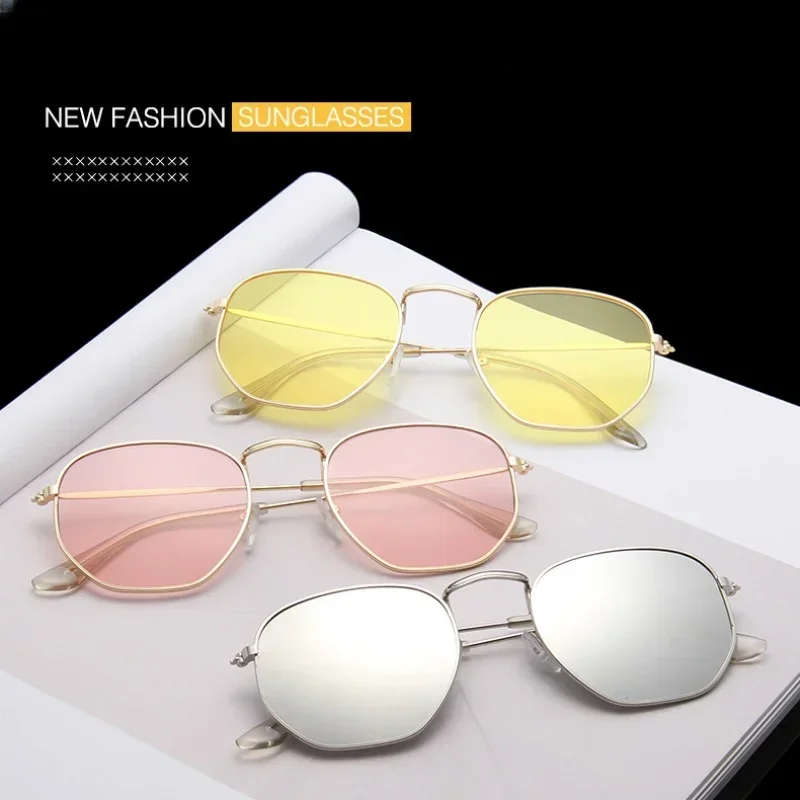 Sunglasses Women Mirror Retro Sun Glasses Luxury Vintage Female Black Oculos UV400 AC Square Frame Glasses Luxury Vintage Glass