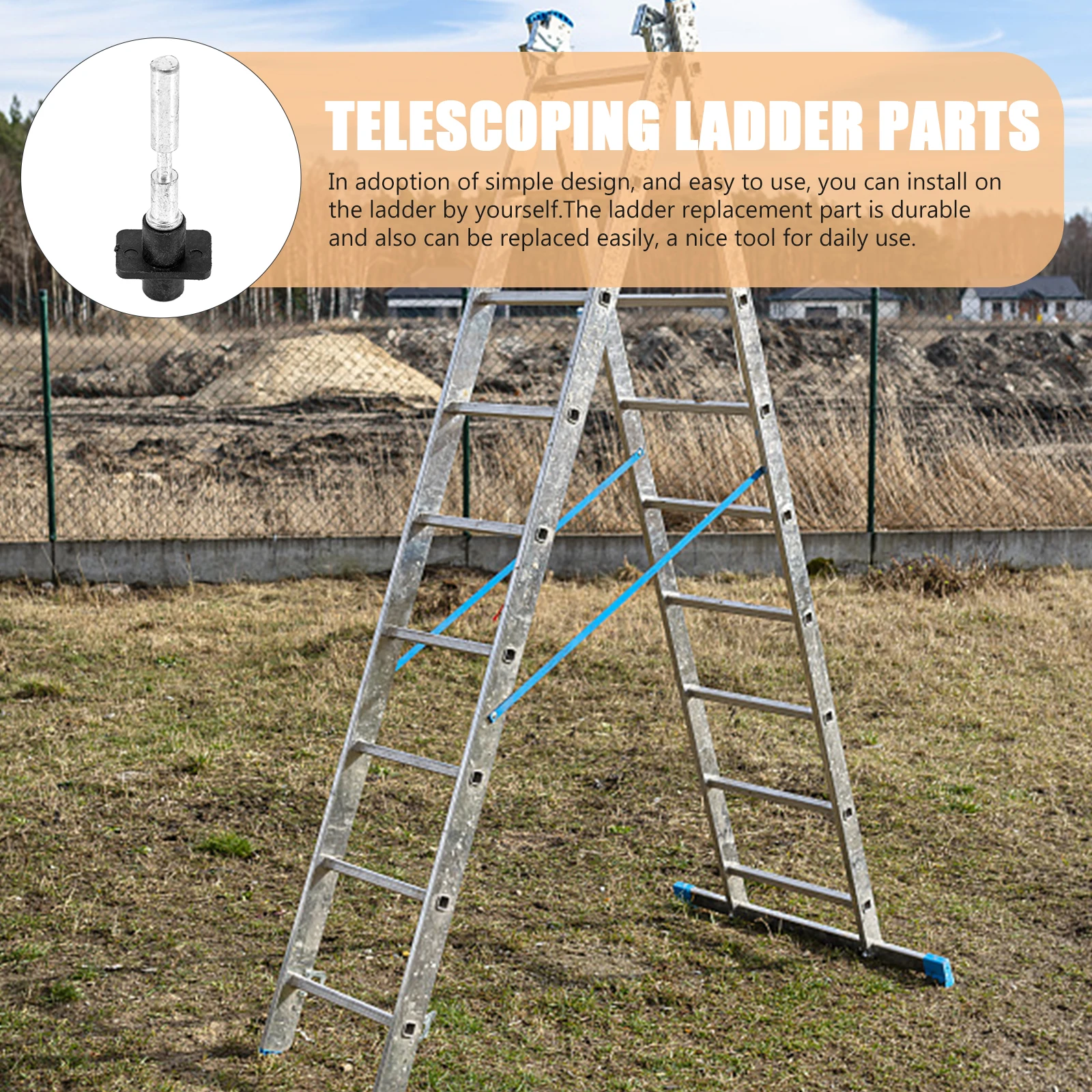 

1 Set Folding Steel Shaft Replacement Parts Durable Universal Accessories Multifunctional Supplies Telescopic Fittings Ladder