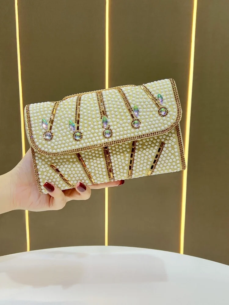 

High-end Gentle Sparkling Diamonds Evening Bag Women Luxury Rhinestones Chain Crossbody Bags Small Square Handbag And Purses