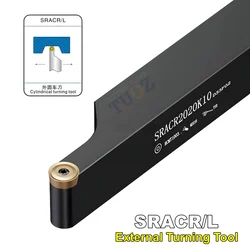 TUOZ SRACR SRACL SRAPR SRAPL Circle External Turning Tool 1616 2020 2525 R4/R6 Cnc Holder Lathe Cutter Shank RCMT RPMT Inserts