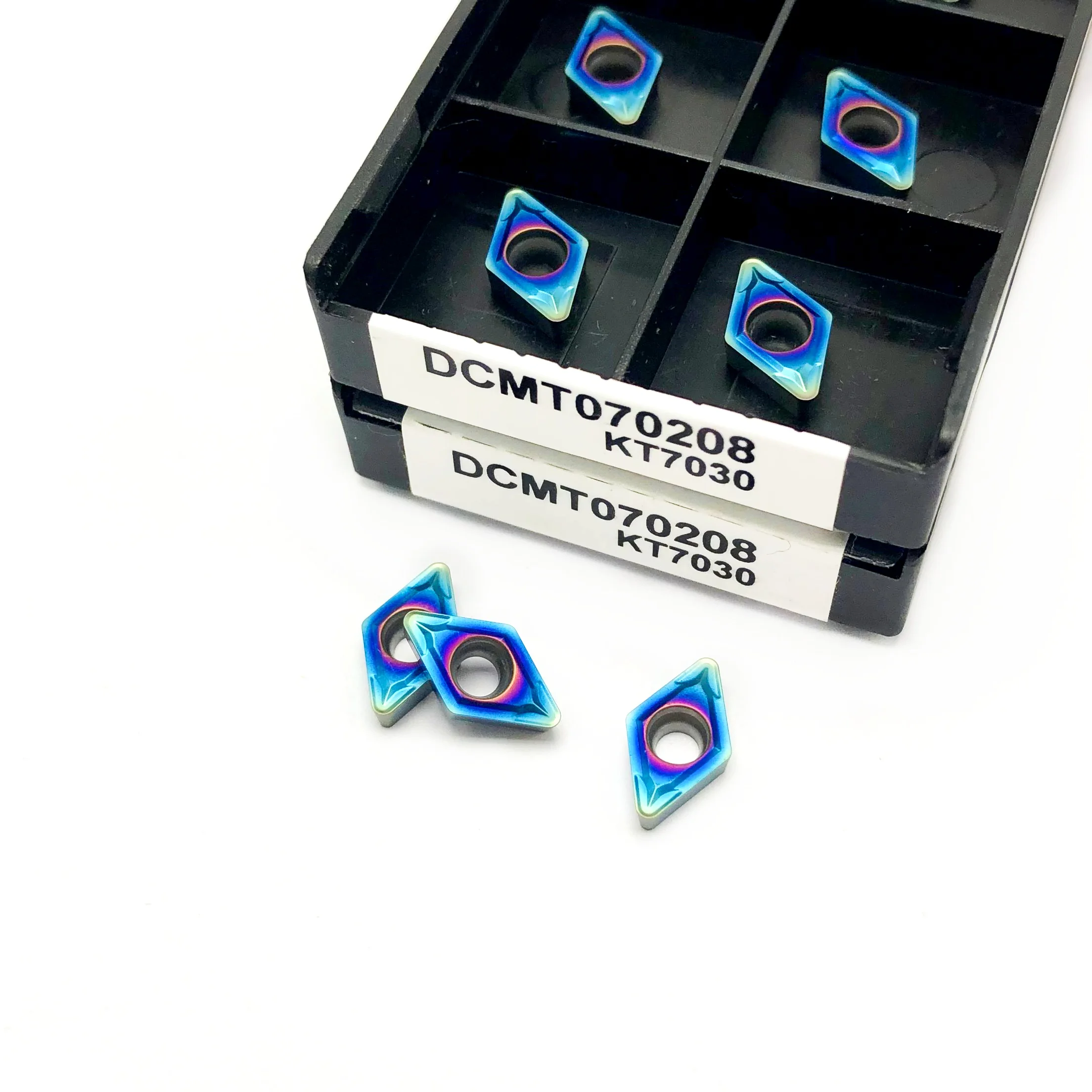 DCMT070204 DCMT070208 KT7030 Carbide Inserts External Turning Tool CNC Turning Insert DCMT 070204 DCMT070208 Cutting tool