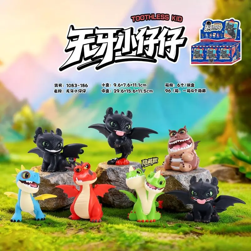 

2026 New Cartoon Dragon Blind Box Toothless Action Figures Car Decor Creative Figurines Student Surprise Gift Mystery Box