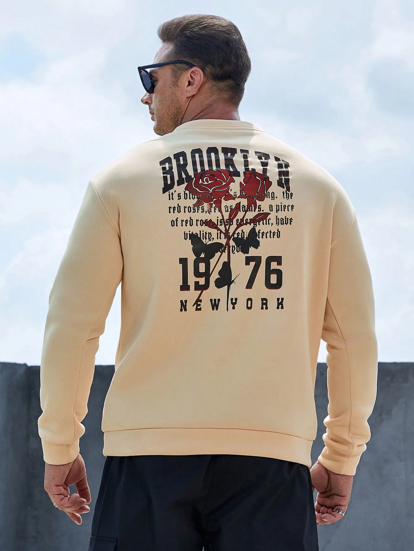 

Blooming Flowers In Brooklyn 1976 Printing Men Clothes Fashion Crewneck Sweatshirt Casual New Pullover Autumn Fleece Sportswear