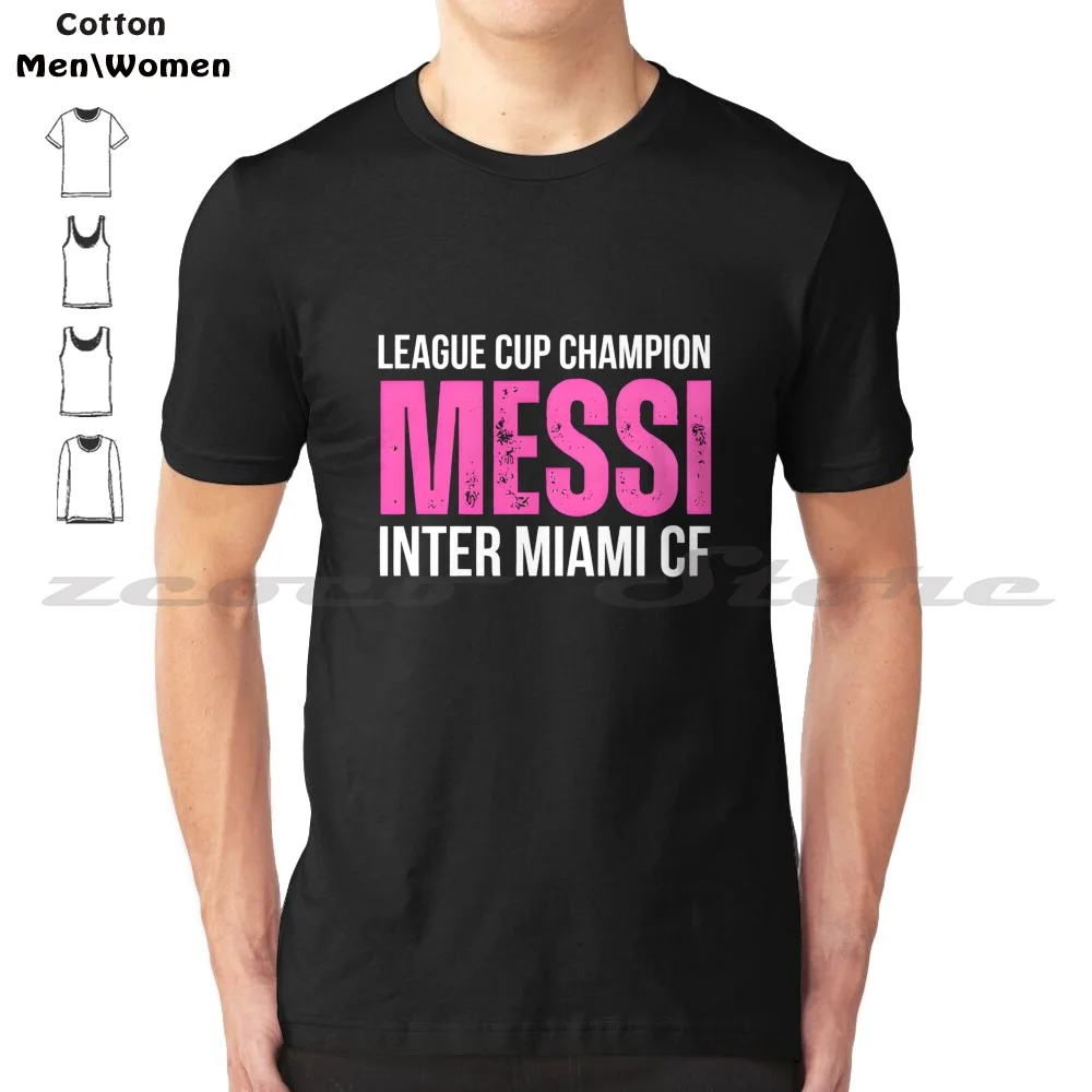 League Cup Inter Miami No.2 T-Shirt 100% Cotton Comfortable High-Quality League Cup Inter Miami First Soccer Football Celebrate