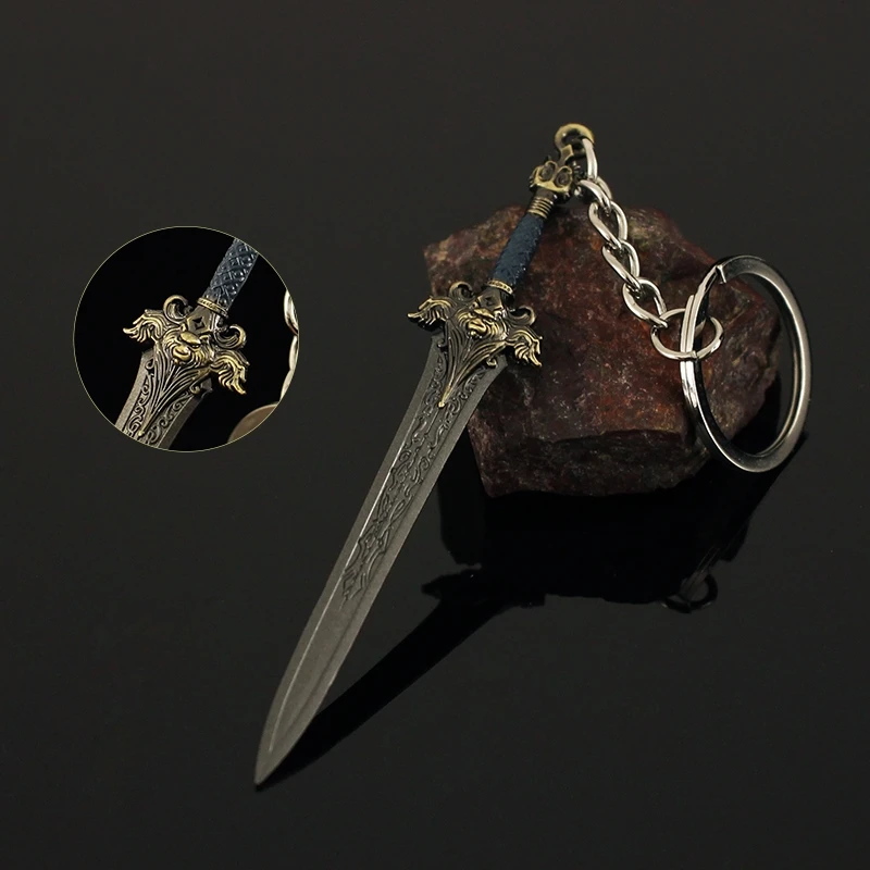 

World of Warcraft Weapon Model Lich King Sword Llane Wrynn Keychain Frostmourne Swords Model Anime katana Peripherals Gift Toys