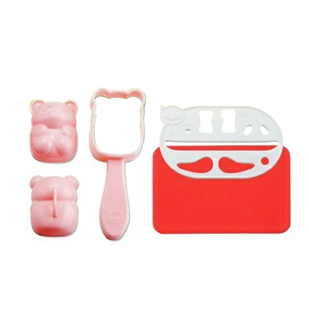 

5 Pcs Rice Ball Mold Set 3D Panda Shape Easy Clean Onigiri Seaweed Food Decor Kit Sushi Mold Baking Accessories Kitchen