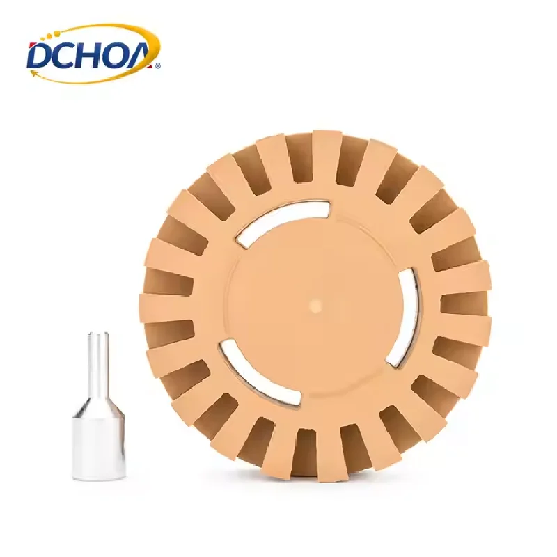 DCHOA 4 Inch Rubber Eraser Wheel for Car Decal Sticker Adhesive Remover 25mm Pinstripe Graphic Removal Tool with Drill Adapter