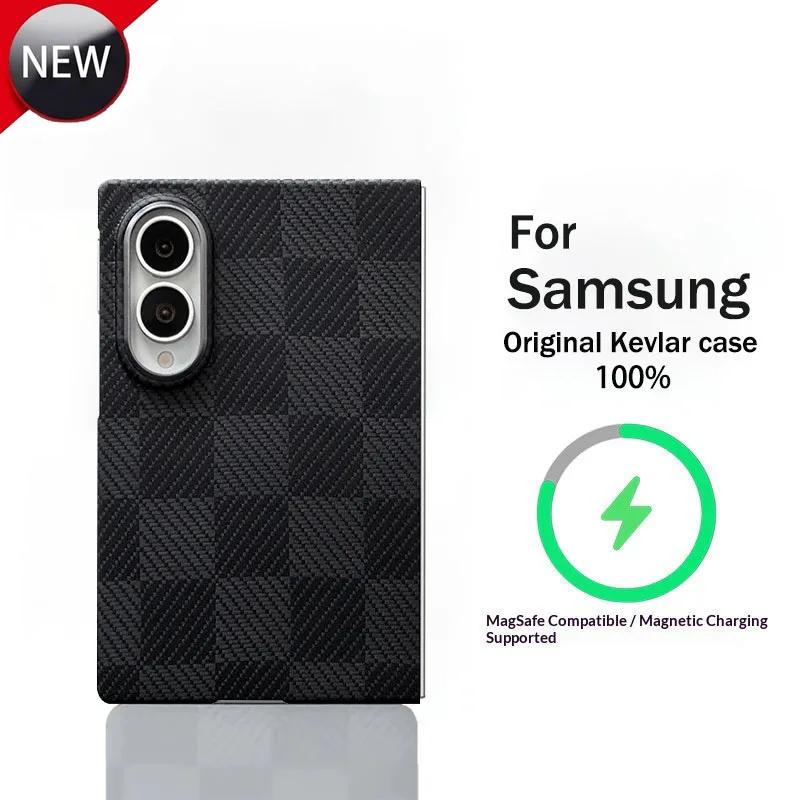 official  Case for Samsung Galaxy Z Fold 8, 100% Genuine Kevlar ultra-thin Luxury Business Magnetic Magsafe Protection Cover