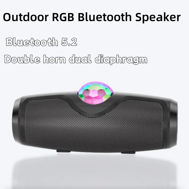 Ball Light Effect Outdoor Speaker AUX FM Neon Color K8 Bluetooth Speaker With Rotating Colored Shocking Ultra-High Sound Quality