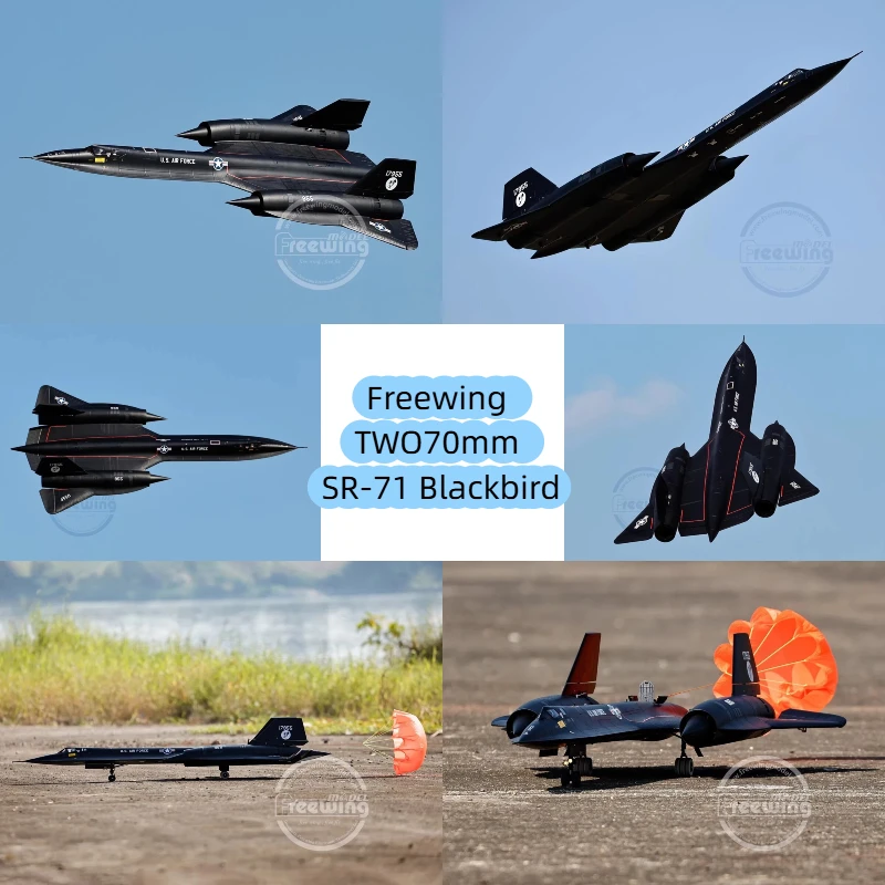 

Радиоуправляемый самолет Freewing Twin 70mm EDF Jet SR-71 Blackbird, масштабная модель, версия PNP