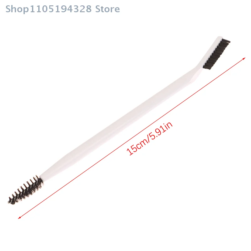 [MP] Escova de sobrancelha de duas cabeças, pente de cílios, modelador de cílios, escova de sobrancelha para aliciamento de sobrancelhas, ferramenta de maquiagem reutilizável