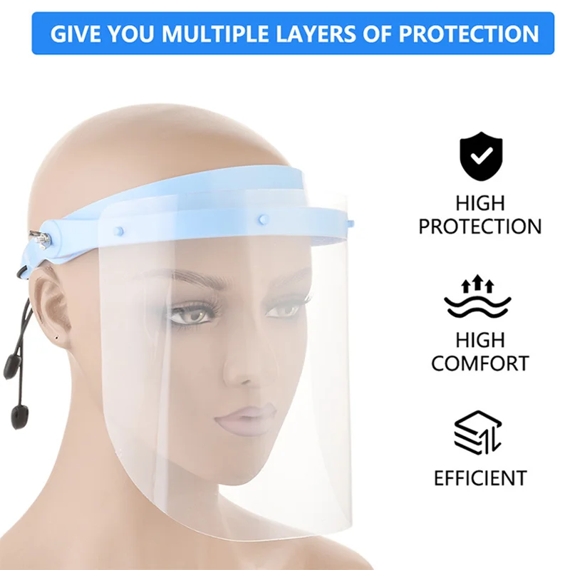 Dental Protective Face Shield Dentist Mask Transparent Detachable Plastic Anti-Droplets Dustproof Anti-oil Spatter Cooking Mask