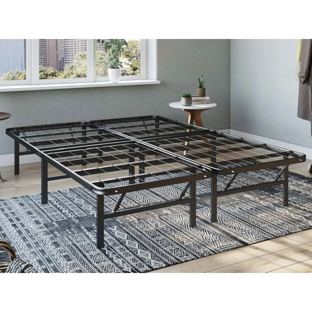 

Folding Metal Bed Frame, 14 Inch Platform Mattress Foundation