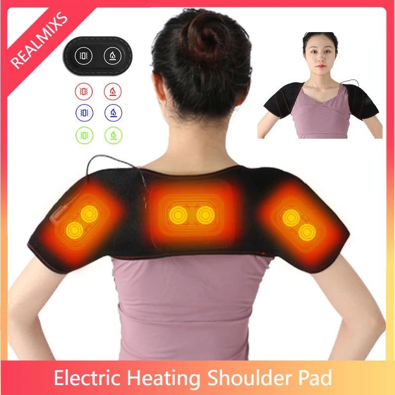 

Heating Shoulder Pads Health Hot Pad Compress USB Electric Relieves Shoulders Relief Pain Washable Heated Brace Pain Relieve