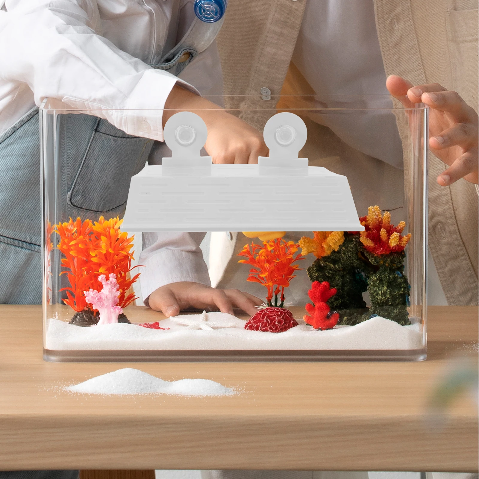 

Turtle Basking Platform Reptile Terrace Decorations Aquatic Suckers Habitat Accessory Tank Supply Landscaping Frog Pets Plastic