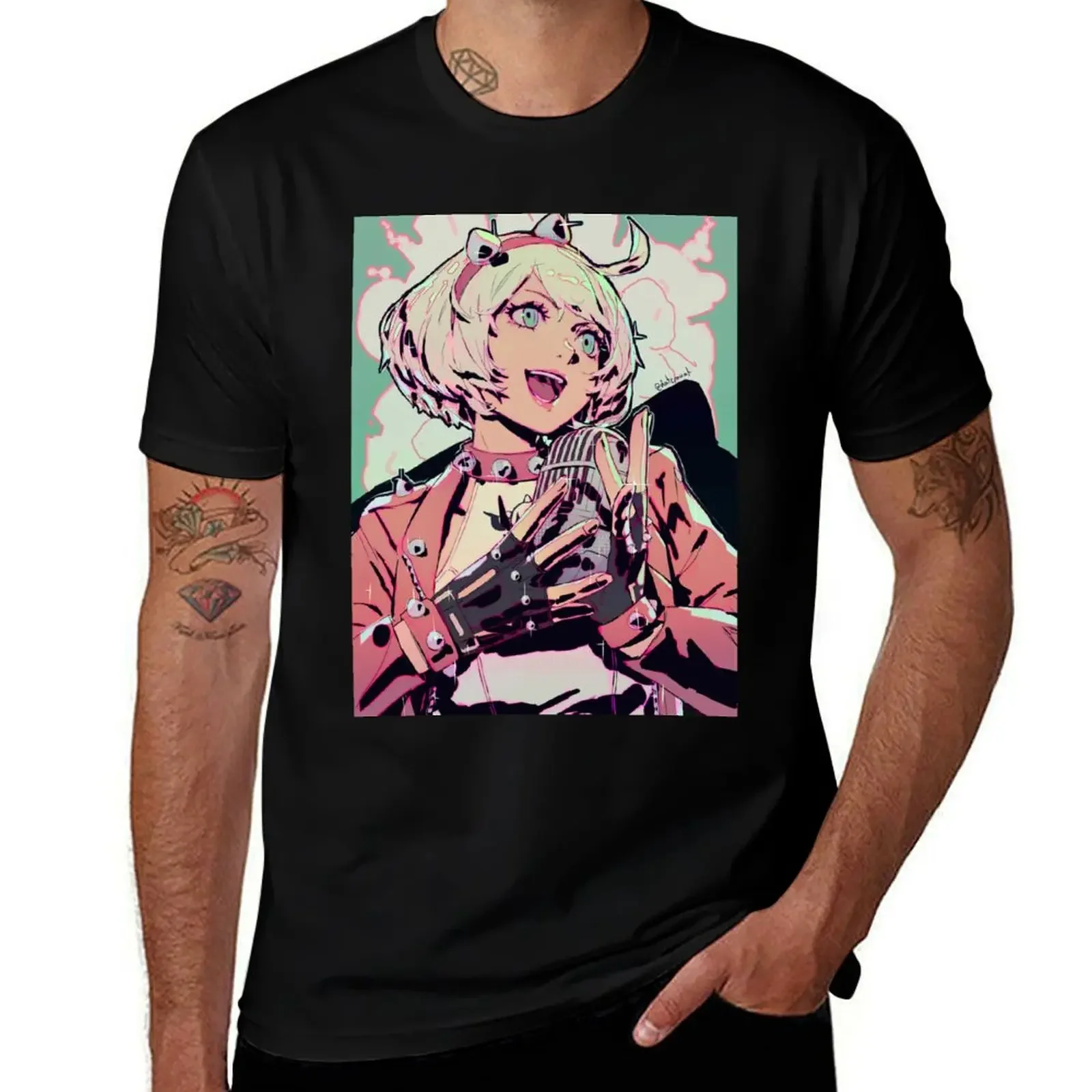 Elphelt Valentine T-Shirt oversized t shirt quick drying sublime anime tshirt men clothings