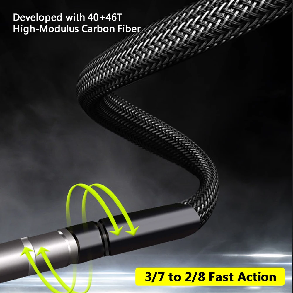الكربون الصيد رود 40T 46T المحمولة مقطع قصير 28 لهجة هيرا القطب اليد القطب ل تيار الصين نمط الصيد