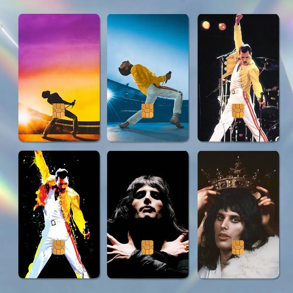 

F-Freddie M-Mercury-y HD Waterproof Card Skins Protective Stickers for Credit Bank Game Cards