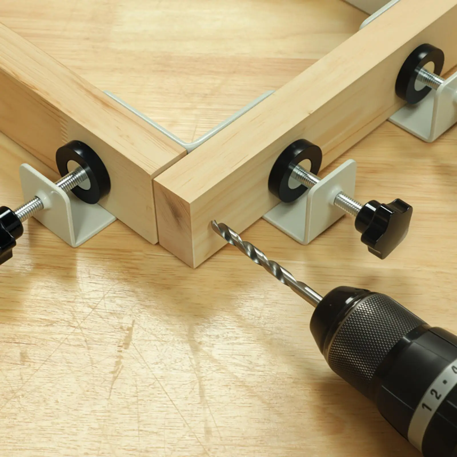 

2x 90 Degree Right Angle Clamps Drawers for Photo Framing Angle Clip Fixer