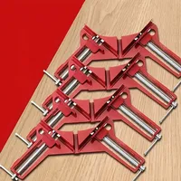 1/4PCS Right Angle Clamp, 90 Degrees Corner Clamp, Picture Frame Holder, Glass Holder, DIY Woodworking Hand Tools