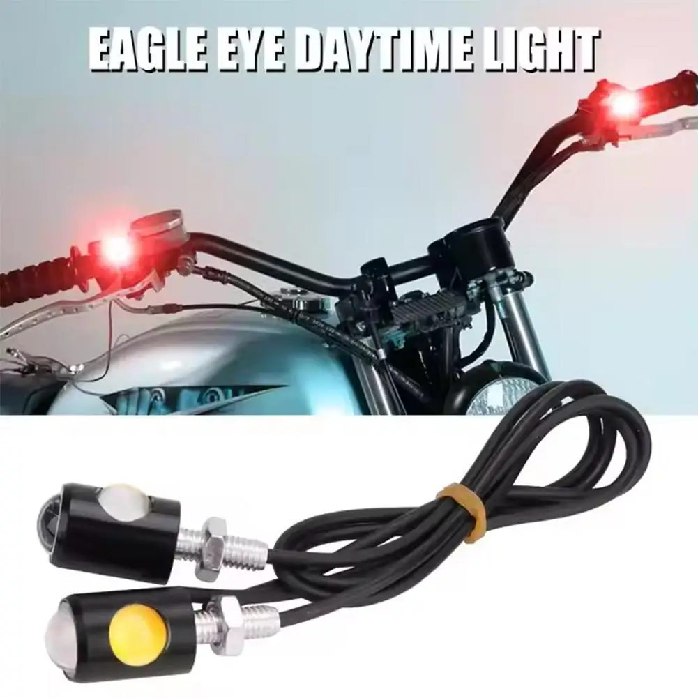 2pcs Motorcycle License Plate Signal Light Warning Eye Lamp Light Driving Eagle Taillights Led Lights Bulb Accessories Indi I1R1