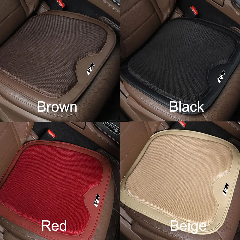 Car Seat Cushion Front Chair Seat Non-Slip Breathable Pad For Volkswagen R Line VW Golf Polo Tiguan Jetta Touran Passat Beetle