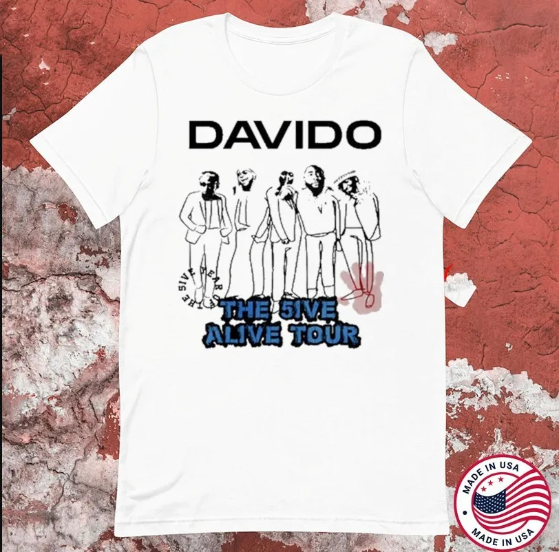 

Davido The 5ive Alive Tour 2025 Pohoto T-shirt, size S-5XL