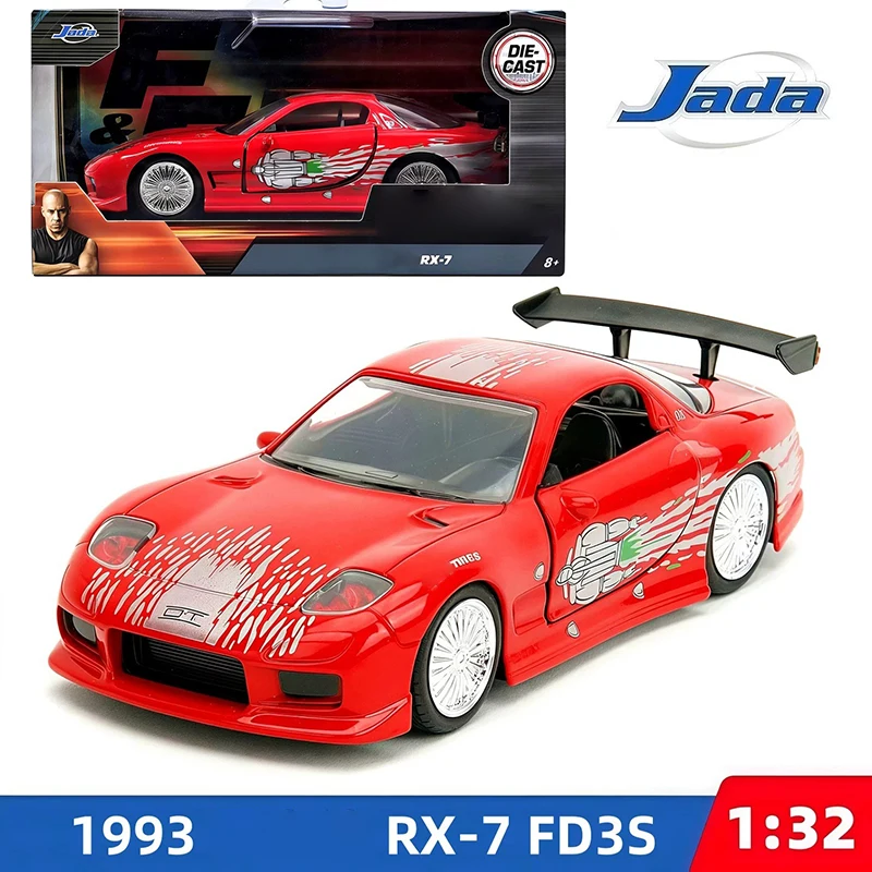 Jada 1:32 Scale 1993 RX7 FD3S Alloy Simulation Car Model Static Decoration Collectibles Gift Toys