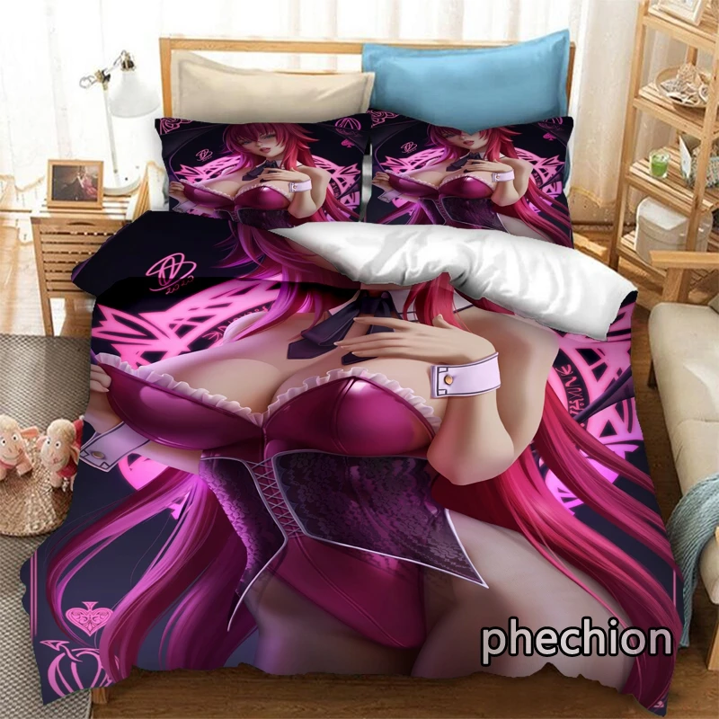 phechion Anime Rias Gremory 3D Print Bedding Set Duvet Covers Pillowcases One Piece Comforter Bedding Sets Bedclothes Bed K305