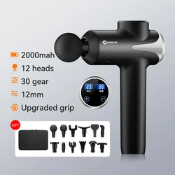 BOOSTER M2-E LCD Display Massage Gun Professional Deep Muscle Massager Pain Relief Body Relaxation Fascial Gun Fitness