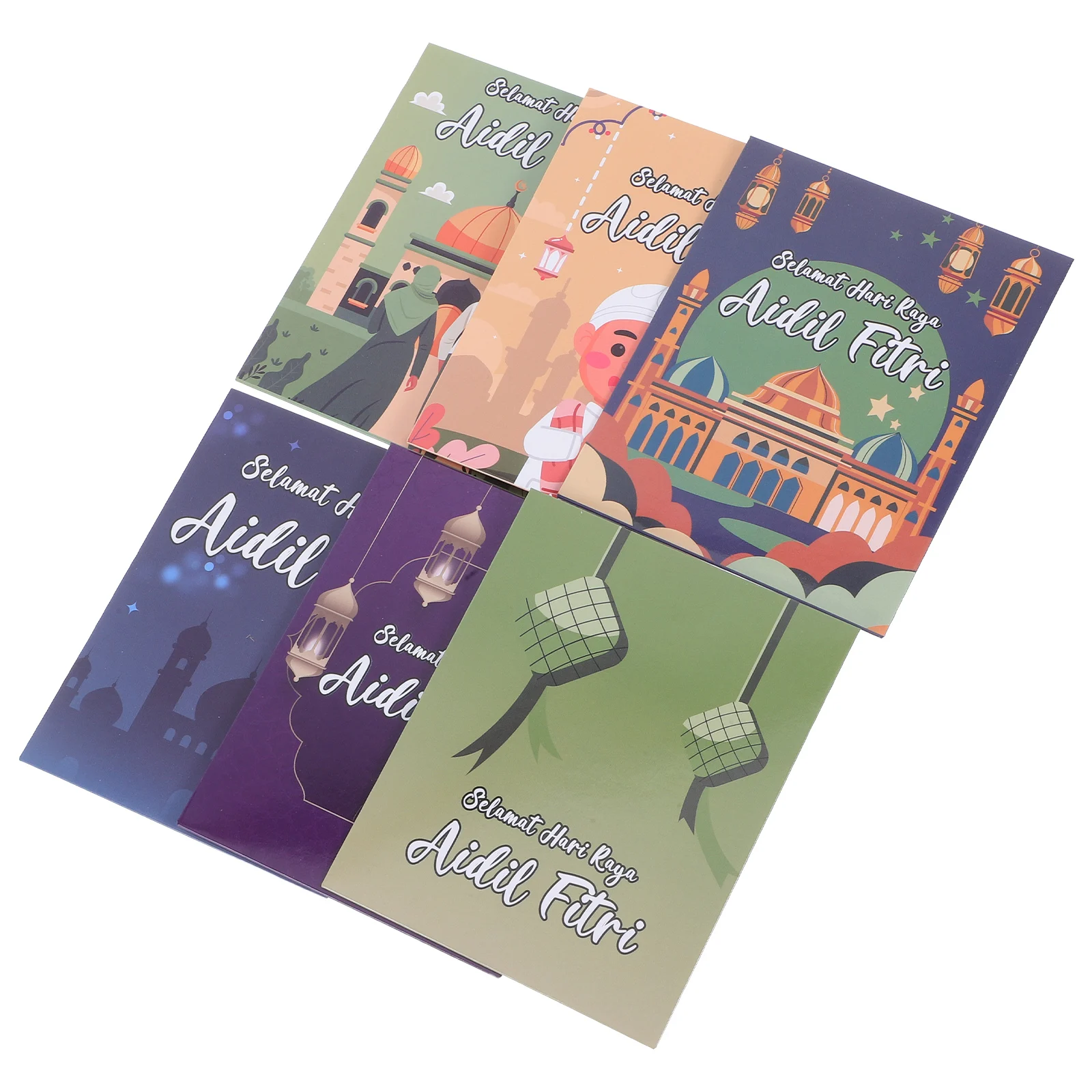 

6 Pcs Eid Envelope Cards Packing Envelopes Muslim Paper Bills Celebration Packets Festive