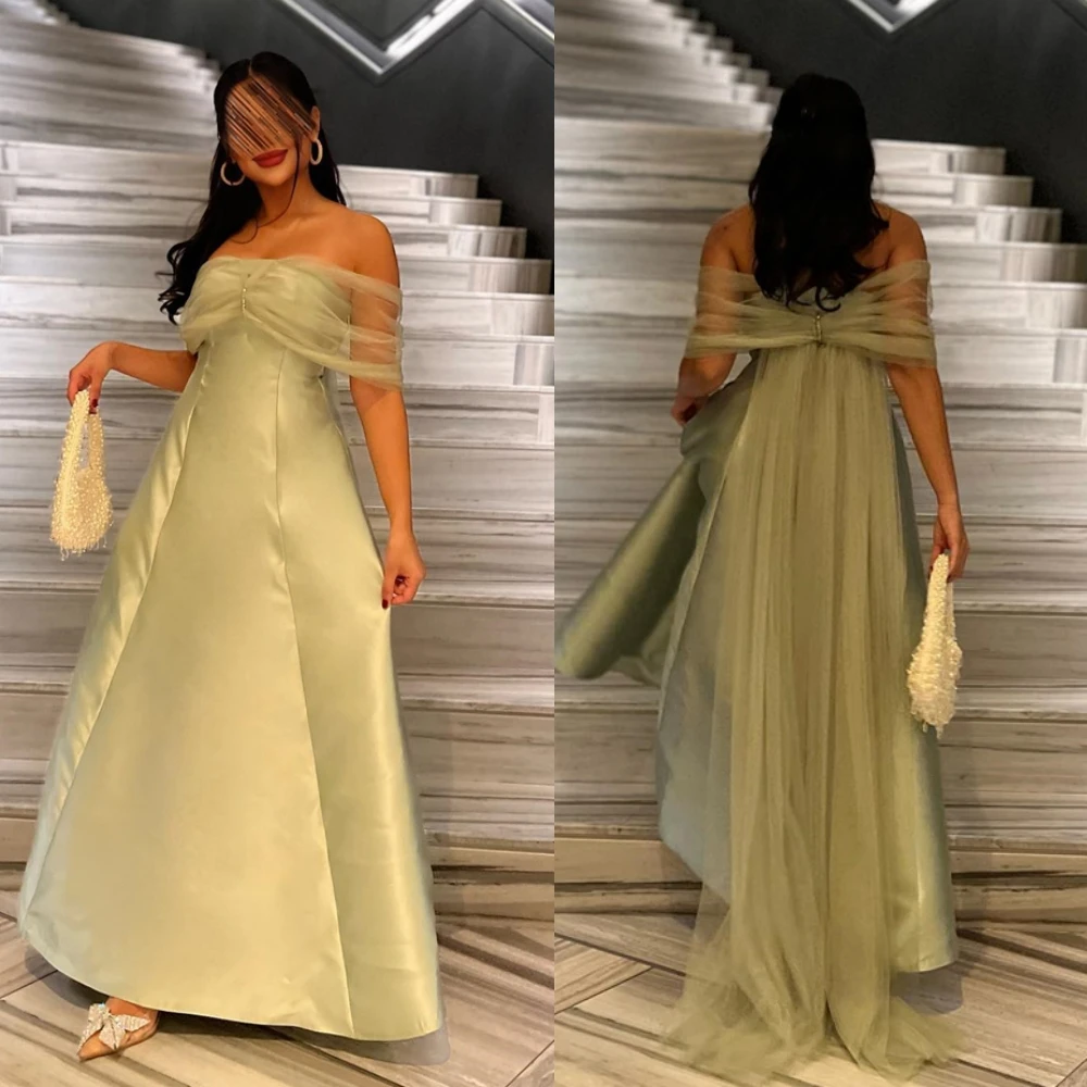 Vestido de noche de satén exquisito personalizado, vestido de fiesta con temperamento, sin mangas, sin espalda, tren Watteau, vestidos para ocasiones especiales