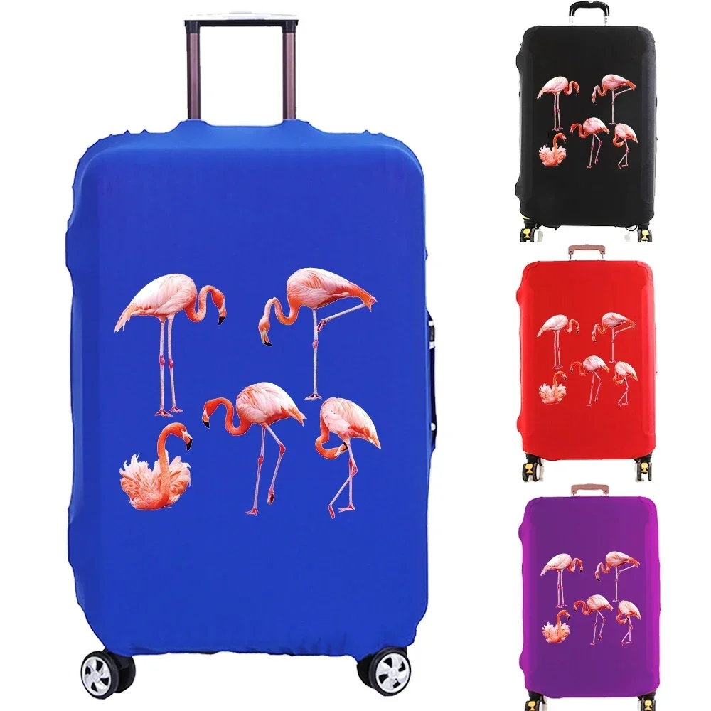 Luggage Cover Suitcase Protector Covering Four Big Flamingo Elasticity Scratch Resistant Dust Case for 18-32 Inch Travel Trolley