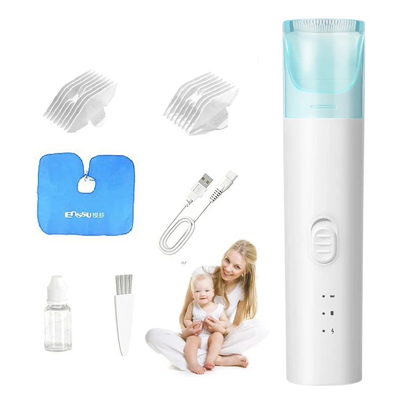 Silent Kids Hair Clipper Trimmer for Baby Child Grooming Waterproof Rechargeable Cordless Cutting Mathine for Toddler