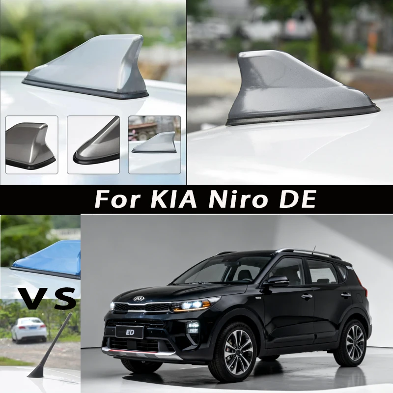 

For KIA Niro DE Car Roof Top Mount Shark Fin Aerial Antenna Toppers Auto Radio AM FM Antenna Signal Amplifier Aerial