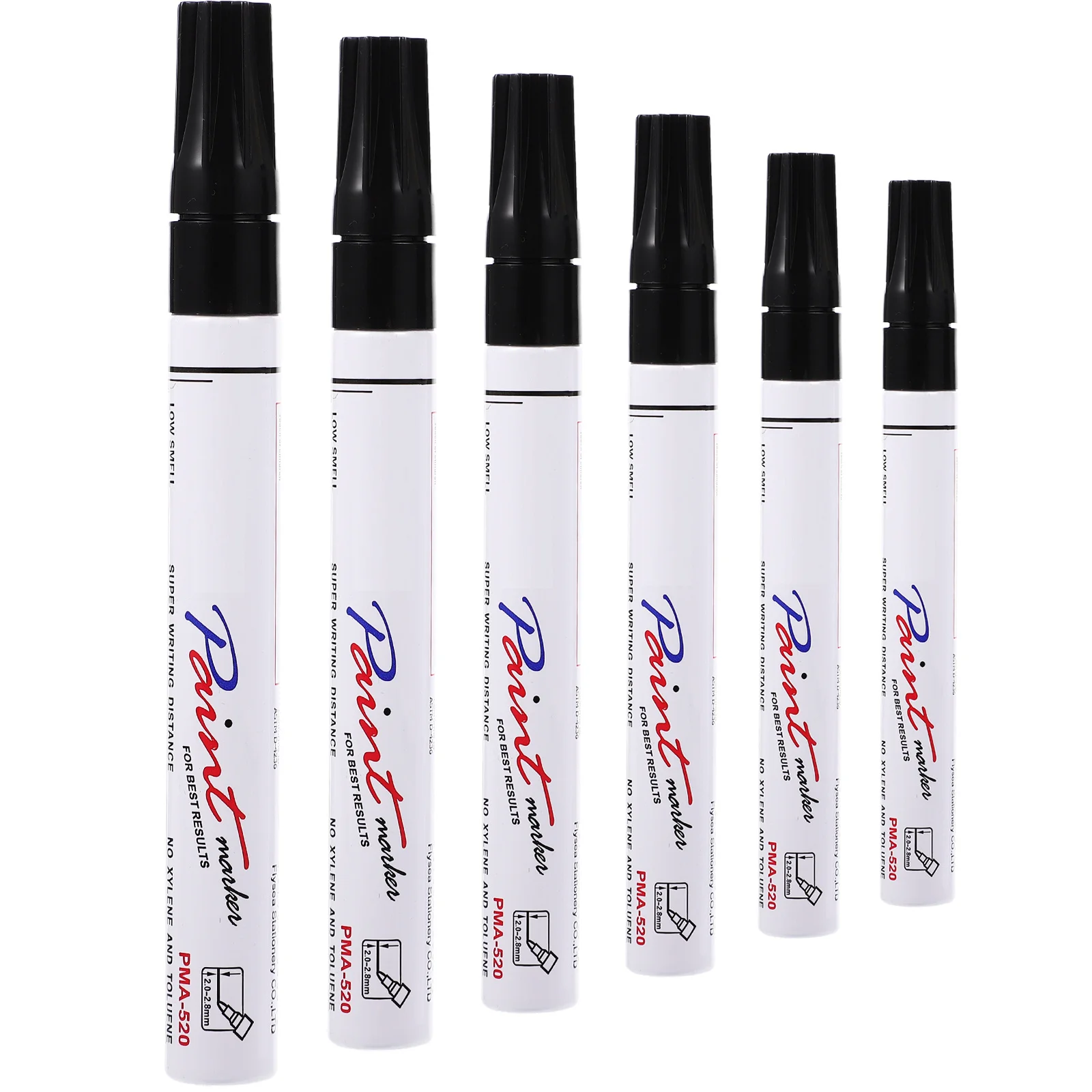 ปากกาเพ้นท์หัวแหลม 6 ด้าม หลายสี สำหรับเด็ก วาดภาพ ระบายสีบนผ้าใบ แก้ว และงานศิลปะ