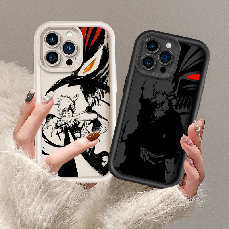 Anime BLEACH Kurosaki Ichigo Eye Ladder para Apple iPhone 15 14 13 12 11 XS XR X Pro Max Plus funda de teléfono de TPU