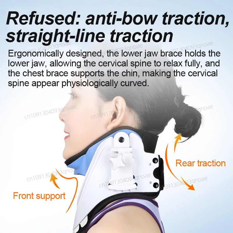 Standard Cervical Neck Traction-Adjustable Neck Stretcher Collar for Home Traction Spine Alignment Netck Support Correction