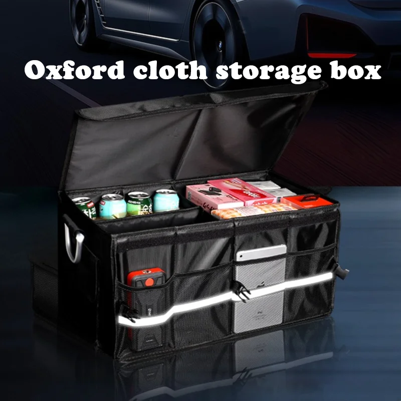 

Car Storage Box Multi Functional Foldable Waterproof Oxford Fabric Large Capacity Trunk Storage Box Automobile Supplies