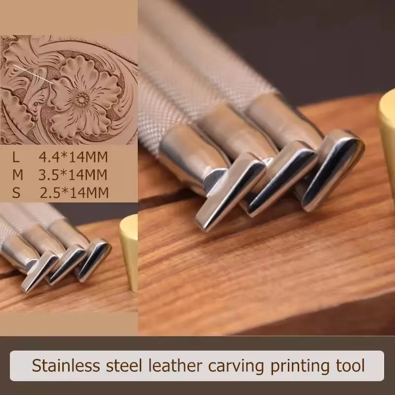 

Набор штампов Arabesque с отпечатками пальцев S2,5x14 мм/M3,5x14 мм/L4,4x14 мм - инструмент из нержавеющей стали 304 с зеркальной полировкой для изделий из кожи