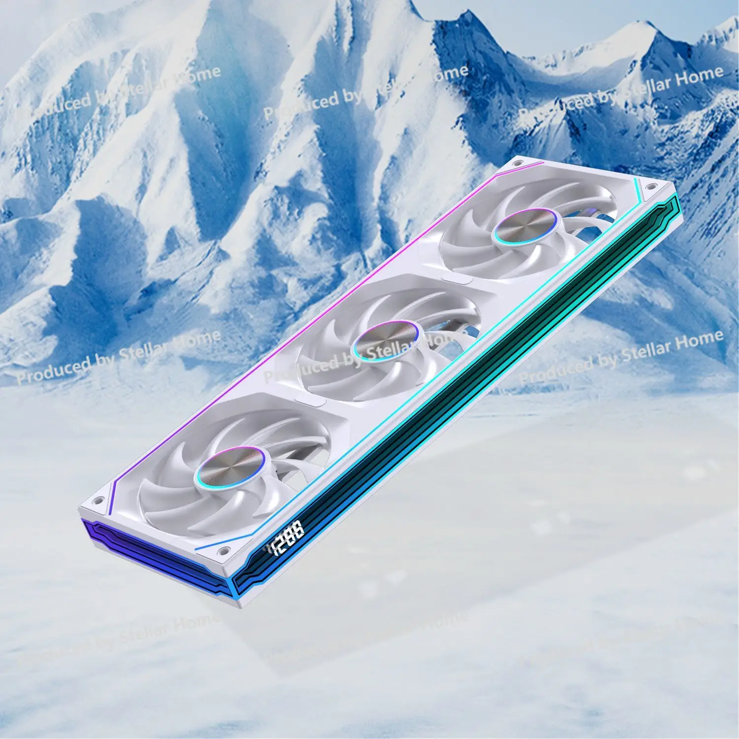 ARGB Case Fan for Desktop Computer, Driver-Free with Speed Display
