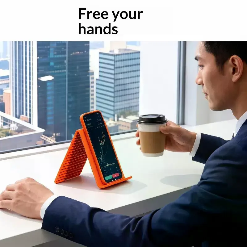 Flexible Foldable Transforming Silicone Stand Travel Office Portable Silicone Desktop CellPhone Tablet Holder Creative