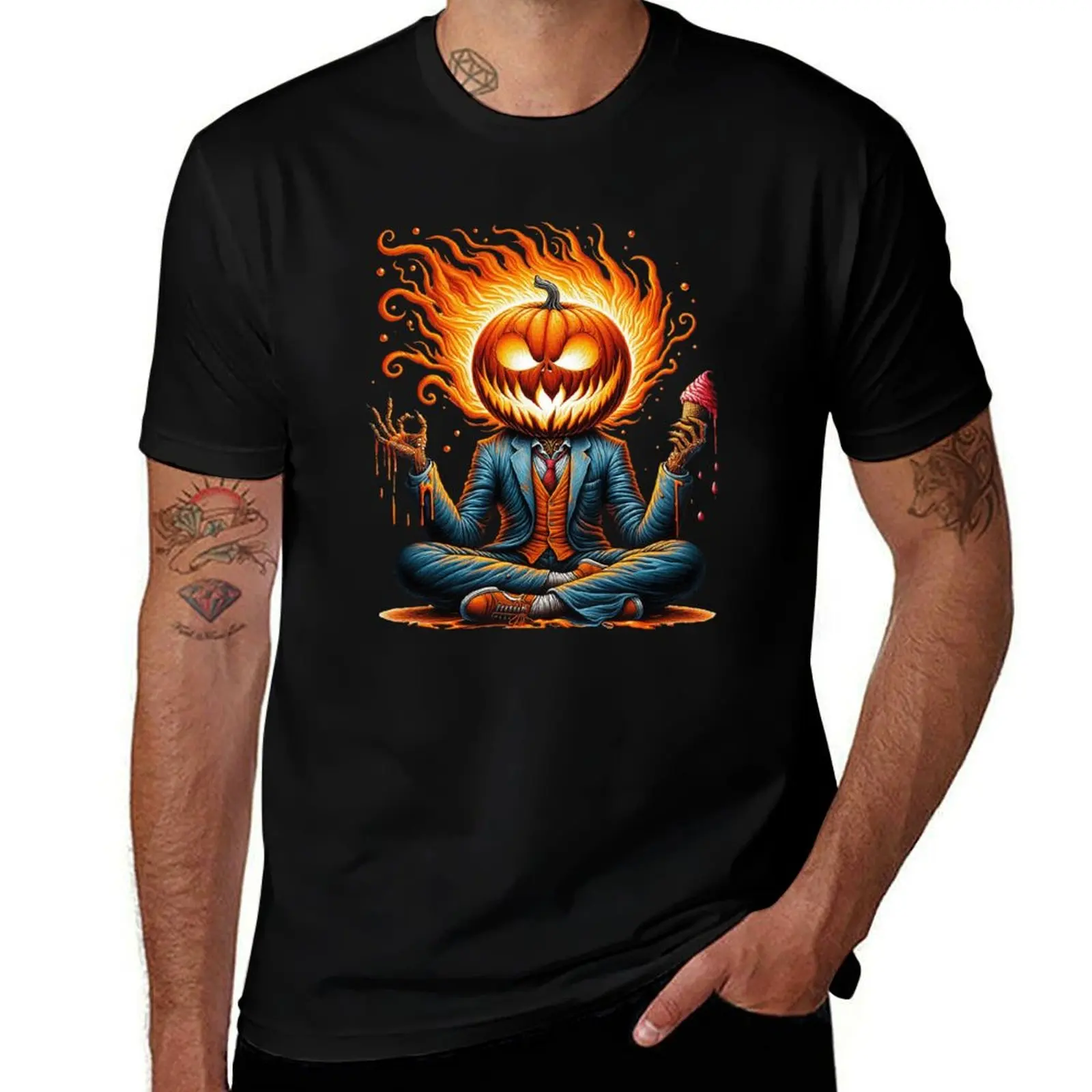 

Headless Horseman Ice Cream T-Shirt man t shirts cotton man t shirt designer t shirt man luxury T-Shirt