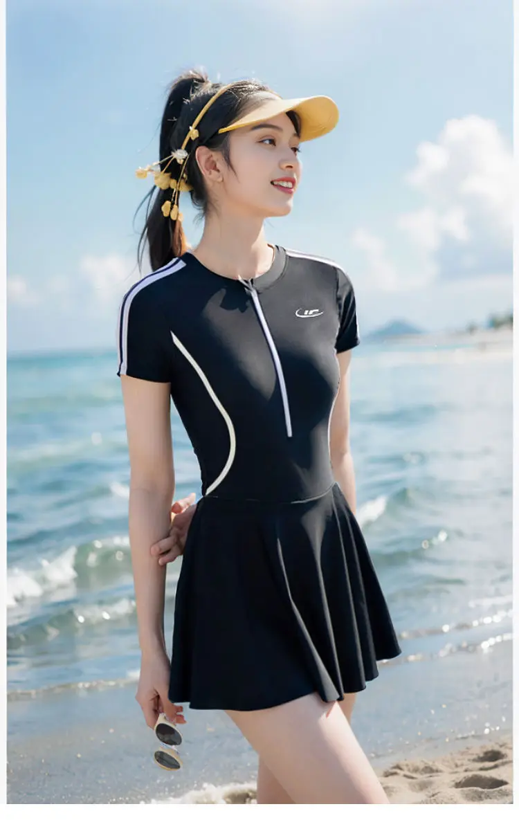 One-piece Skirt Swimsuit Women 2024 New Premium Feeling Conservative Swimming Pool Special Comfortable Swimwear